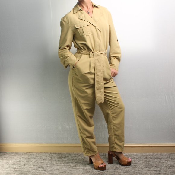 Who What Wear Pants - Who What Wear Jumpsuit with Pockets Size Women's Small Khaki Color